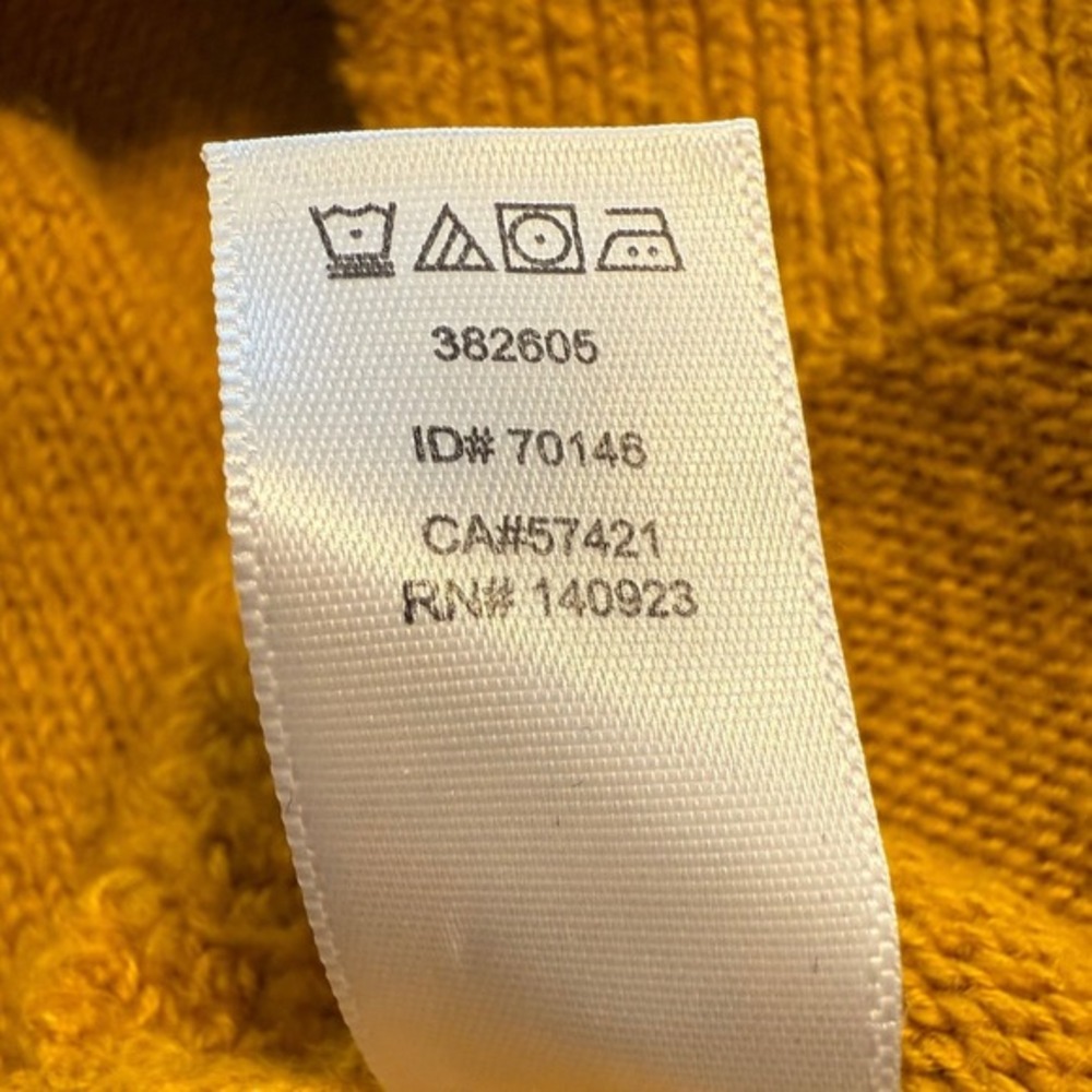 LOFT‎ Mustard Yellow Turtleneck Sweater XS Oversized Cotton Wool Blend 90-49 - Picture 8 of 13